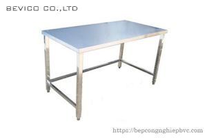 BÀN INOX 1 TẦNG, KT: 120 x 75 x 80 CM