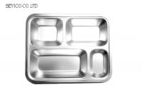 Khay inox 4 ngăn (mẫu 382230P2) | Inox 201 | KT: 28 x 22 x 3cm 