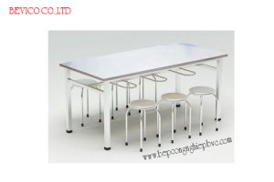 BÀN ĂN INOX T180-70, KT: 180 X 70 X 75 CM