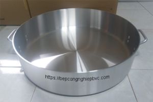 Chảo nhôm đáy bằng công nghiệp 60CM