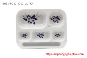 Khay cơm melamine 6 ngăn, kt: 32 X 25 cm