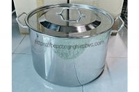 Nồi inox thân thấp dùng cho bếp từ nhiều dung tích 6L/10L/15L/20L/30L/40L/50L 