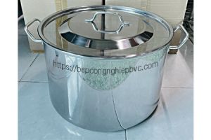 Nồi inox thân thấp dùng cho bếp từ nhiều dung tích 6L/10L/15L/20L/30L/40L/50L 