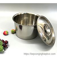 Thố inox có nắp đậy | 6 size: 12cm, 14cm, 16cm, 18cm, 20cm, 22cm