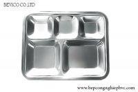 Khay inox 5 ngăn (mẫu 372930P2) | Inox 201 | KT: 37 x 29 x 3cm