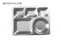 Khay inox 5 ngăn (mã 35527525P23) | Inox 201 & 304 | KT: 35.5 x 27.5 x2.5cm