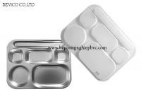 Khay inox 6 ngăn (mã 322525P2) | Inox 201 | KT: 32 x 25 x 2.5cm