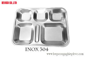 Khay inox 6 ngăn (mã 362830P3) | Inox 304 | KT: 36 x 28 x3cm