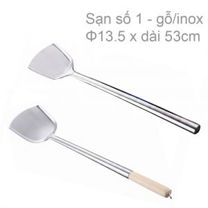 Sạn xào inox công nghiệp cán gỗ/cán inox