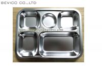 Khay cơm inox 5 ngăn (mã 312320P2) | Inox 201 | KT: 31 x 23 x 2cm