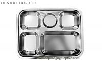 Khay cơm inox 5 ngăn (mã 312320P3) | Inox 304 | KT: 31 x 23 x 2cm